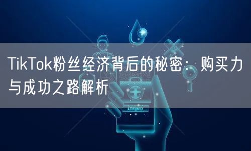 TikTok粉丝经济背后的秘密：购买力与成功之路解析