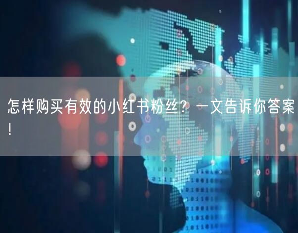 怎样购买有效的小红书粉丝？一文告诉你答案！