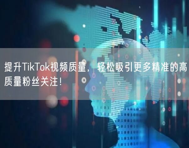 提升TikTok视频质量，轻松吸引更多精准的高质量粉丝关注！