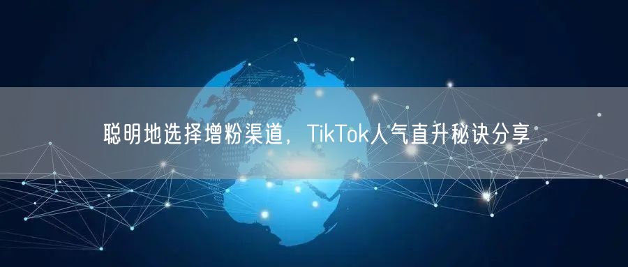 聪明地选择增粉渠道，TikTok人气直升秘诀分享
