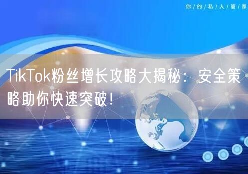 TikTok粉丝增长攻略大揭秘：安全策略助你快速突破！