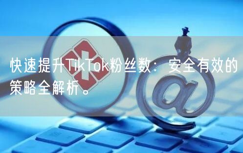 快速提升TikTok粉丝数：安全有效的策略全解析。