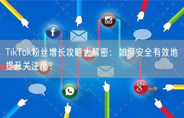 TikTok粉丝增长攻略大解密：如何安全有效地提升关注度？