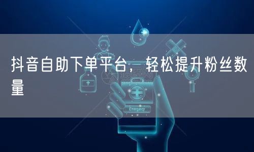 抖音自助下单平台，轻松提升粉丝数量