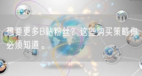 想要更多B站粉丝？这些购买策略你必须知道。