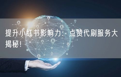 提升小红书影响力：点赞代刷服务大揭秘！