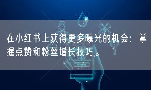 在小红书上获得更多曝光的机会：掌握点赞和粉丝增长技巧。