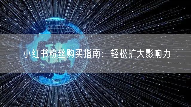 小红书粉丝购买指南：轻松扩大影响力