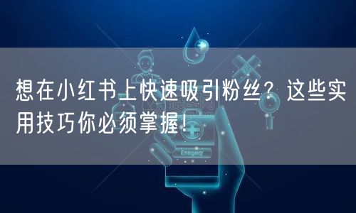 想在小红书上快速吸引粉丝？这些实用技巧你必须掌握！