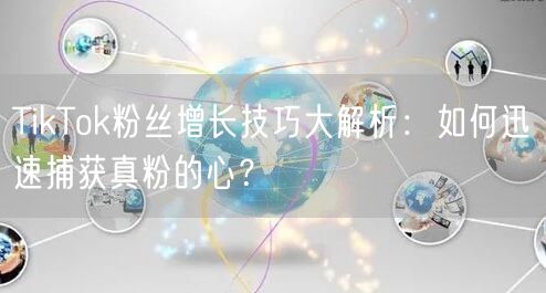 TikTok粉丝增长技巧大解析：如何迅速捕获真粉的心？