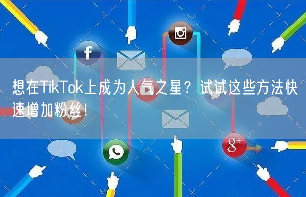 想在TikTok上成为人气之星？试试这些方法快速增加粉丝！